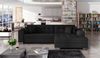 ELTAP 'Sorento', Ecksofa, Eckcouch, Schwarz, 78 x 194 x 296 cm, Rechts Bild 2