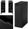 Waschbeckenunterschrank Skelbolu mit 3 Türen 80x60x40cm Schwarz [en. casa] Bild 3