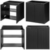 Waschbeckenunterschrank Skelbolu mit 3 Türen 80x60x40cm Schwarz [en. casa] Bild 2