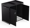 Blumfeldt BinSafe Mülltonnenbox – Wetterfest, Verzinkter Stahl, 2 Türen & Pflanzendach, Für 60L/120L/240L Mülltonnen, Abschließbar, Modernes Design, Mülltonnenverkleidung, Schwarz Bild 5