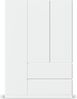 rauch Costa Kleiderschrank, 3-türig, 2 Schubladen, push-to-open, mit Zubehör Classic, Farbe Weiß, BxHxT 136x197x54cm Bild 2