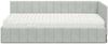 vidaXL Eckbettgestell mit Matratze mit Matratze 2 pcs Hellgrau Samt 3393858 Bild 4
