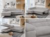 Ecksofa mit Bettfunktion, Modern Sofa, L-form, Einstellbare Kopfstützen, Bettkasten - PETER - Hellgrau Plüsch - Topper T25 - links Bild 2