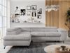 Ecksofa mit Bettfunktion, Modern Sofa, L-form, Einstellbare Kopfstützen, Bettkasten - PETER - Hellgrau Plüsch - Topper T25 - links Bild 4