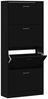 vidaXL Schuhschrank Schwarz 63x24x147 cm Holzwerkstoff 342544 Bild 2