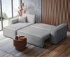 Selsey 'Scarlo L' Ecksofa mit Schlaffunktion, Cordbezug in Hellgrau, 83 x 244 x 145 cm Bild 4
