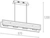 LED Pendelleuchte Glas, chrom, L 87 cm Bild 4