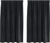 vidaXL Verdunkelungsvorhänge 2 pcs Schwarz 140 x 140 cm Samt 4107168 Bild 2