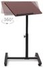 Relaxdays Laptoptisch mit Rollen, höhenverstellbar & drehbar, MDF / Stahl, 95 x 60 x 40,5 cm, Rot Bild 3