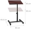 Relaxdays Laptoptisch mit Rollen, höhenverstellbar & drehbar, MDF / Stahl, 95 x 60 x 40,5 cm, Rot Bild 5