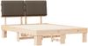 vidaXL Bettgestell mit gepolstertem Kopfteil Taupe 140 x 190 cm 877287 Bild 4