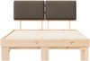 vidaXL Bettgestell mit gepolstertem Kopfteil Taupe 140 x 190 cm 877287 Bild 5
