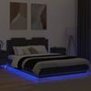 vidaXL Bettgestell mit Kopfteil Schwarz Eichen-Optik 140 x 200 cm 3416345 Bild 4