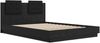 vidaXL Bettgestell mit Kopfteil Schwarz Eichen-Optik 140 x 200 cm 3416345 Bild 5