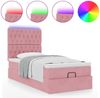 vidaXL Ottoman-Bett mit Matratzen & LEDs Rosa 80x200 cm Samt 3314359 Bild 5