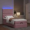 vidaXL Ottoman-Bett mit Matratzen & LEDs Rosa 80x200 cm Samt 3314359 Bild 3