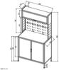 HTI-Living Küchenbuffet mit Stauraum und Arbeitsfläche Metall Weiß (1 Stück, 1-St, 1 Küchenschrank) Küchenschrank Bild 3