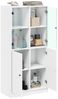 Highboard, BuffetSchrank, Büroschrank mit Türen Weiß 68x37x142 cm Holzwerkstoff Bild 4
