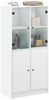 Highboard, BuffetSchrank, Büroschrank mit Türen Weiß 68x37x142 cm Holzwerkstoff Bild 5