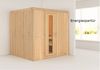 Karibu Sauna Sodin + 9kW Saunaofen mit ext. Steuerung Easy Klarglas Ganzglastür Bild 4