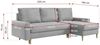 Ecksofa - L-form mit Schlaffunktion und Bettkasten - LANG - Hellgrau Mikrofaser Bild 5
