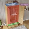 Kleiderschrank 90 x 45 x 183 cm mit Kleiderstange, 2 Türen in Rattangeflecht-Optik, Holzwerkstoff & PE-Rattan Bild 5
