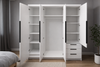Schwebetürenschrank KLARI 2-türig Schrank 200 cm (mit Spiegel) Farbe: Weiß, Schwarz, Schwarz Bild 4