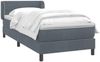 vidaXL Boxspringbett mit Matratze Dunkelgrau 90x220 cm Samt 3317638 Bild 3