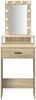 vidaXL Schminktisch mit Speicher Braun 50 x 41 x 140 cm Holzwerkstoff 865156 Bild 5