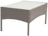 Poly-Rattan Gartentisch Halden, Beistelltisch Tisch mit Glasplatte ~ grau Bild 5