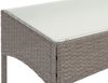 Poly-Rattan Gartentisch Halden, Beistelltisch Tisch mit Glasplatte ~ grau Bild 3