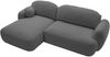 Mirjan24 'Mojato' Ecksofa mit Bettkasten und Schlaffunktion, Bouclé dunkelgrau, 90x175x275 cm, Links Bild 4
