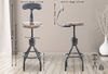 CLP 2er Set Barhocker Hanam im Industrial-Design,antik silber Bild 2