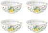 EasyLife Müslischüssel Fleurs et Citrons, Porzellan, Spülmaschinengeeignet, Mehrfarbig, Zitronen, H: 7cm Bild 2