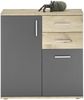 Kommode >BC 1040< in Grau matt - 80x84x35 (BxHxT) Bild 2
