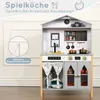 Kinderküche Spielküche Mit Zubehör Holz Kunststoff Grau,Ab 3 Jahre Kompakt Multifunktional Bild 3