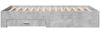 vidaXL Bettgestell mit Schubladen Betongrau 140x190 cm Holzwerkstoff 3280401 Bild 5