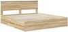 vidaXL Bettrahmen Sonoma-Eiche 200 x 200 cm Ingenieurs Holz 3407951 Bild 4