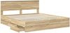 vidaXL Bettrahmen Sonoma-Eiche 200 x 200 cm Ingenieurs Holz 3407951 Bild 5