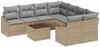 vidaXL Sofa Set mit Kissen 9 pcs Beige und Hellgrau Poly-Rattan 3346660 Bild 2
