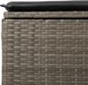 vidaXL Gartenhocker mit Kissen Grau 55x55x37 cm Poly Rattan 366117 Bild 5
