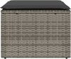vidaXL Gartenhocker mit Kissen Grau 55x55x37 cm Poly Rattan 366117 Bild 4