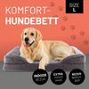 Lumaland Hundebett Indoor Cord L 110x75x18cm grau vakuumiert Bild 2