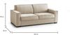Dmora 3-Sitzer Schlafsofa Asteroide, Wohnzimmersofa mit drehbarer Öffnung, gepolsterter Stoff, Standardarmlehnen, 100 % Made in Italy, cm 220x95h90, Beige Bild 3
