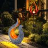 2er Set LED Solarlampe, Flammen Design, Skulptur Bild 5