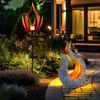 2er Set LED Solarlampe, Flammen Design, Skulptur Bild 4