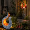2er Set LED Solarlampe, Flammen Design, Skulptur Bild 2