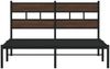 vidaXL Bettgestell ohne Matratze mit Kopfteil Braun Eiche 137x190 cm 4017150 Bild 4