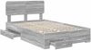 vidaXL Bettrahmen Graues Sonoma 120 x 190 cm Holzwerkstoff 3412405 Bild 5