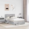 vidaXL Bettrahmen Graues Sonoma 120 x 190 cm Holzwerkstoff 3412405 Bild 3